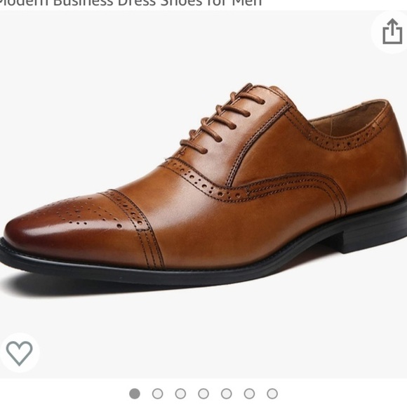 La Milano Mens Leather Cap Toe Lace up Oxford Classic Modern Business Sh… - Picture 3 of 11